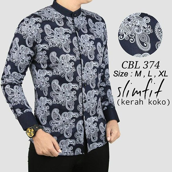 KEMEJA BATIK PRIA SLIM FIT / BAJU BATIK / BAJU KOKO PRIA CBL374