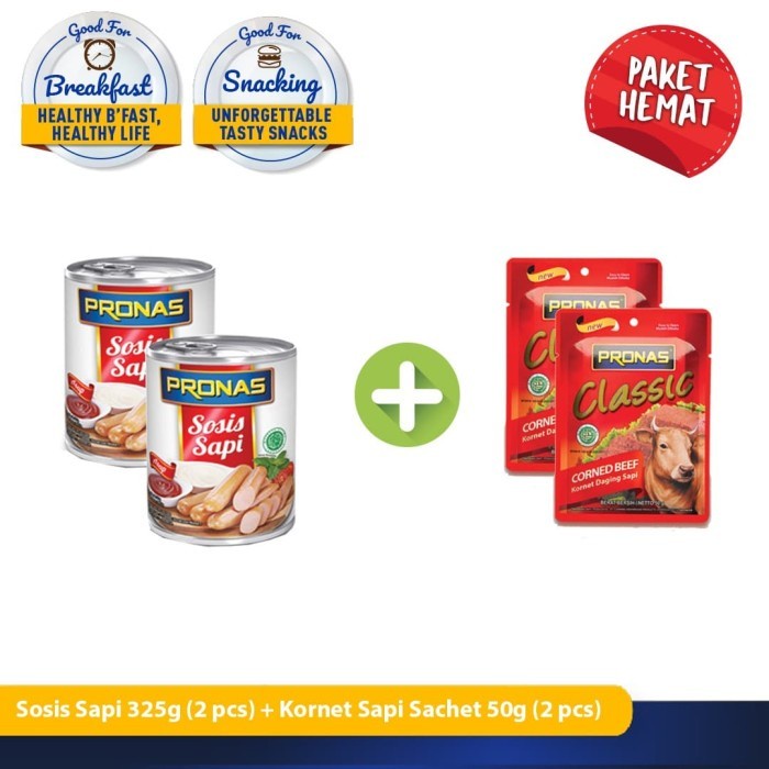 

5ds45ss (Special Sale) Sosis Sapi 325G (2Pcs) & Kornet Sapi Ori 50G (2Pcs) Xa20X1