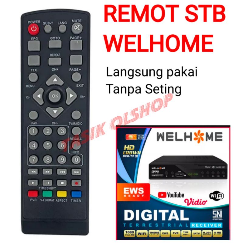 WELHOME REMOT SET TOP BOX DIGITAL REMOT STB DIGITAL WELHOME