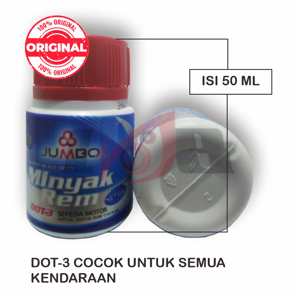 Oli Minyak Rem Jumbo Dot 3 Kemasan Kecil 50ml