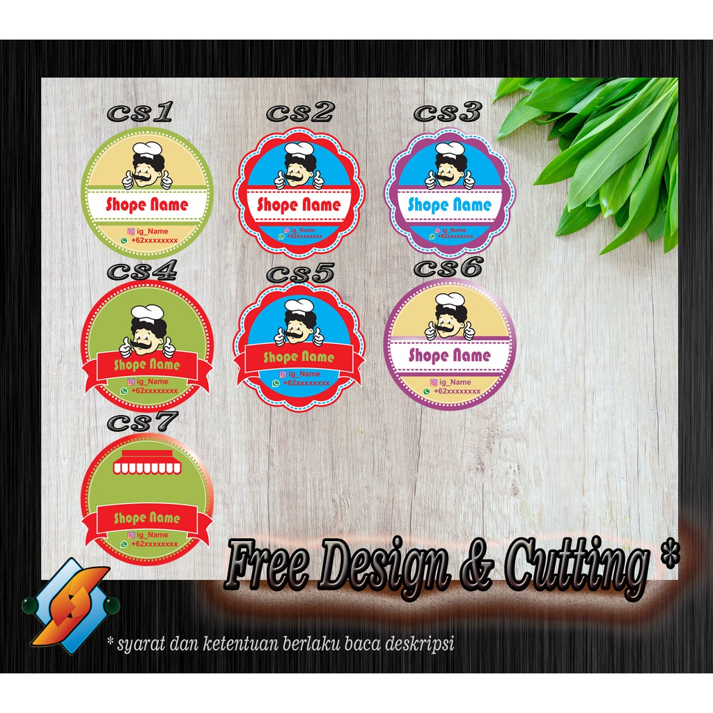 

Stiker Label Custome/Sticker Label Kemasan/Sticker Label Makanan&Minuman