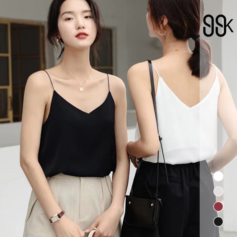 Korean Basic TankTop Atasan Wanita Polos Tanpa Lengan 1056 (S-XL)