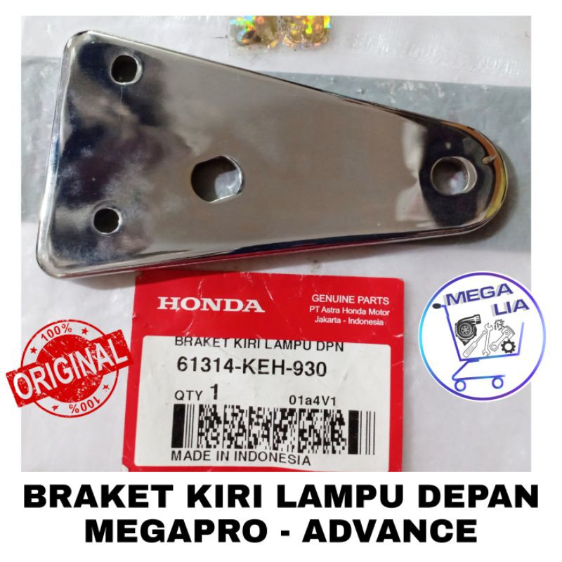 Bracket Kuping Lampu Depan Kiri Megapro Mega Pro Advance 100% ORI HONDA 61314-KEH-930