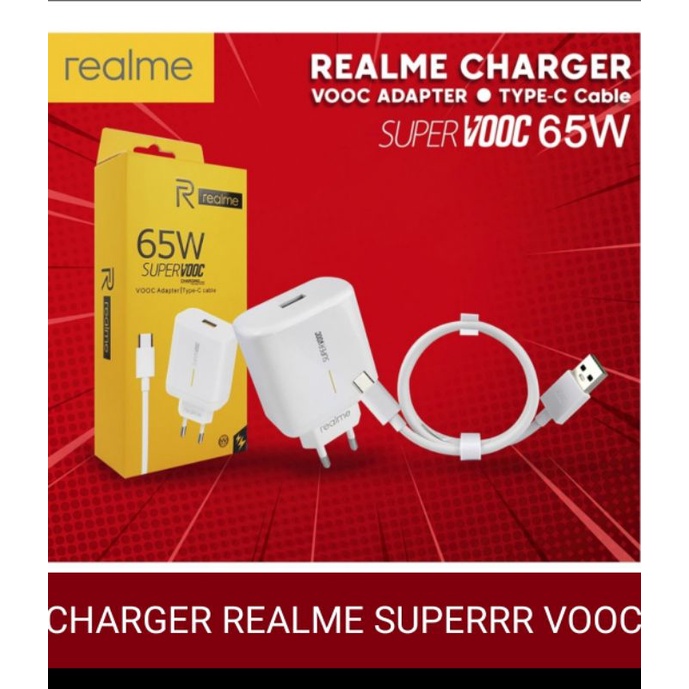 Charger realme super vocc 65w cas hp cas hendphon