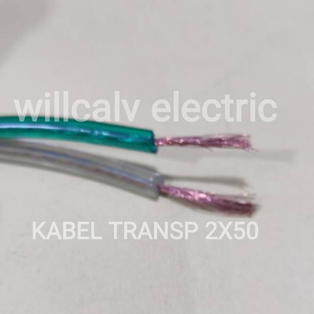 KABEL TRANSPARAN 2X50 - KABEL AUDIO 2X50 TEMBAGA HARGA PERMETER BISA DI SOLDER