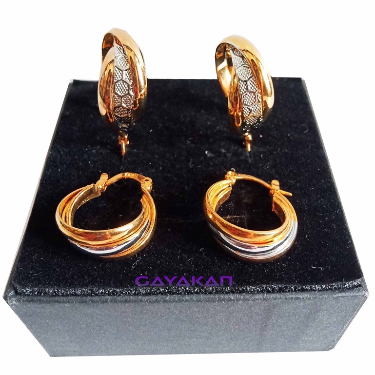 Isi 2 Pcs (Sepasang) Anting Tindik Wanita Mewah