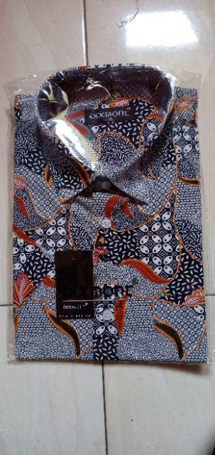 Kemeja Batik Pria Lengan Pendek Bs18 Katun Modern Dixmont Semi Slimfit Premium