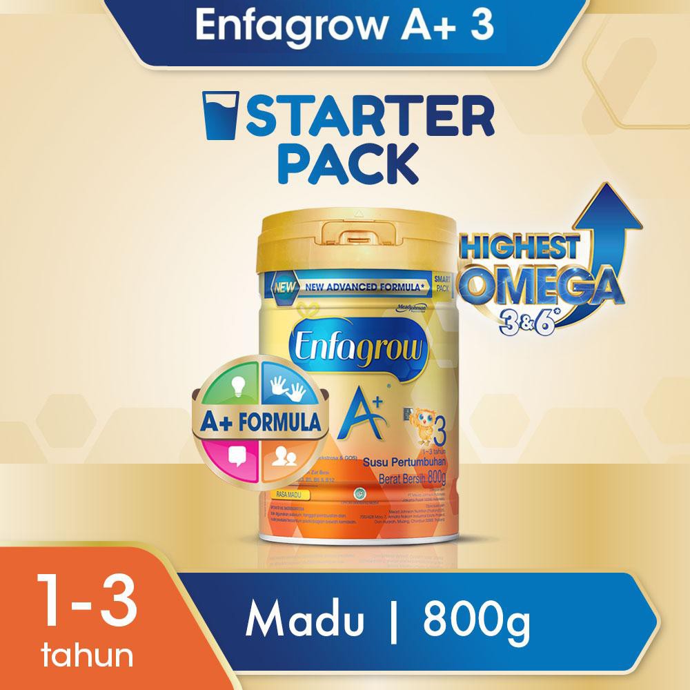 Enfagrow A+ 3 Vanila/Madu - 800g - Susu Formula Pertumbuhan Batita