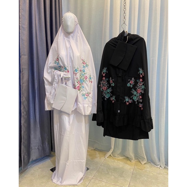 Mukenah Katun Jepang Kill Bordir Warna Timbul Premium