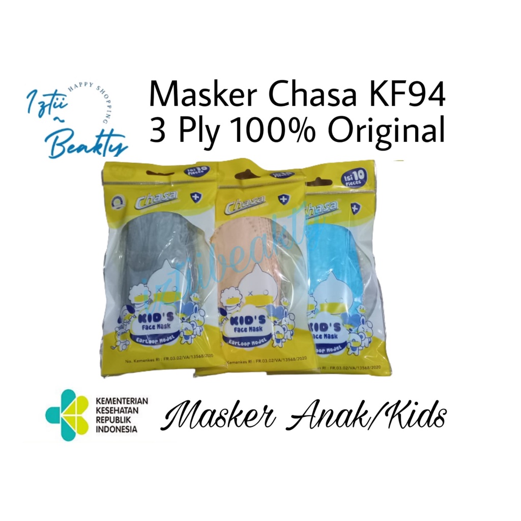 [CHASA] Masker Chasa KF94 Anak/Kids 3 Ply isi 10 Pcs