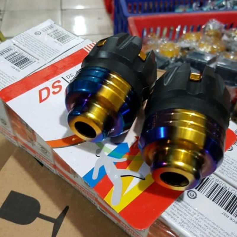 cuci gudang Jalu as Roda Depan CNC model buah naga twotone bisa buat semua jenis motor Beat Aerox Pcx Nmax vario 125 150