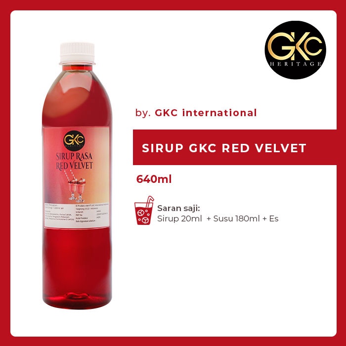 

Sirup Minuman GKC "Rasa Red Velvet" 640ml