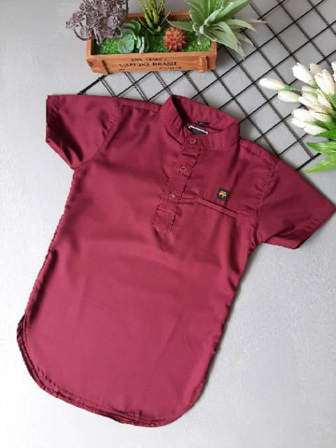 Kemeja katun kurta  anak