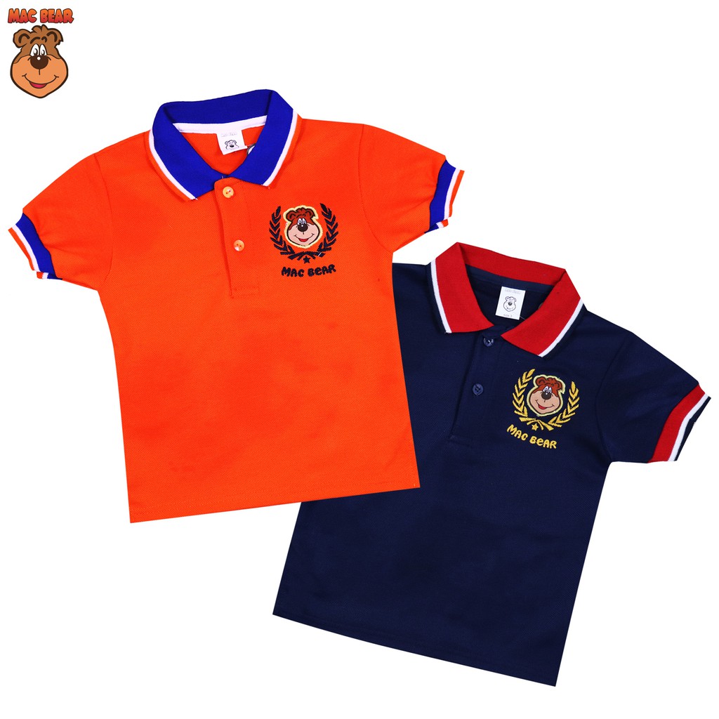 MacBear Junior Baju Anak Atasan Hello Polo MacPerry Orange MacBear Junior Baju Anak Atasan Hello Polo MacPerry Orange