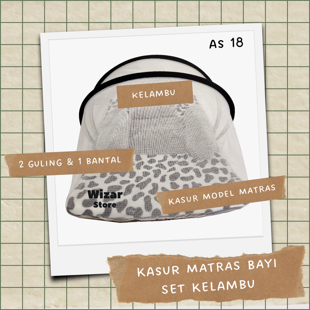 Kasur bayi preimium model kelambu bisa dilepas free bantal guling