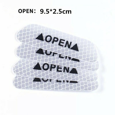 4pcs Stiker Reflektif Anti Collision Untuk Pintu Mobil