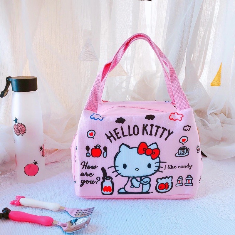 Tas bekal TB03 sanrio hello kitty melody snoopy cooler bag lunch box