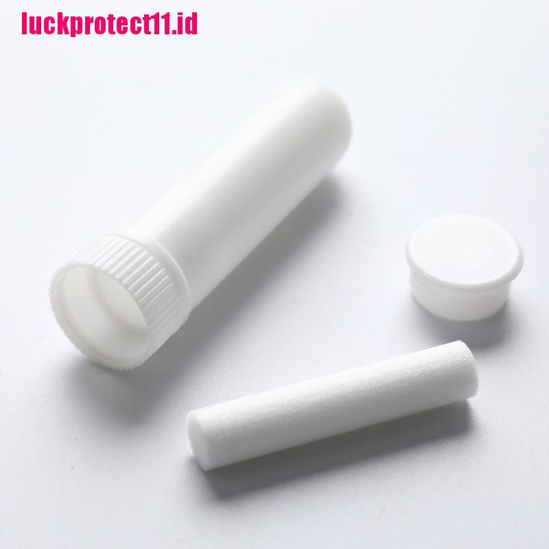 (LUCK11) 10pcs Tabung Inhaler Minyak Esensial Aromaterapi Warna Putih