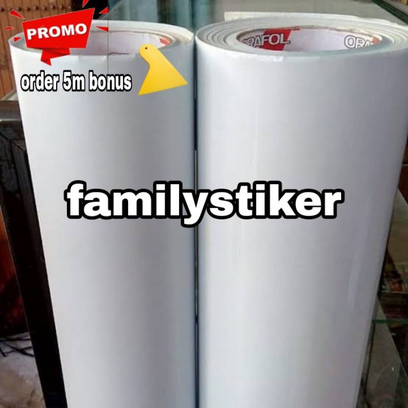 SEKOTLET MOTOR STIKER MOBIL OTOMOTIF ORACAL PUTIH DOFF/ PUTIH GLOSY