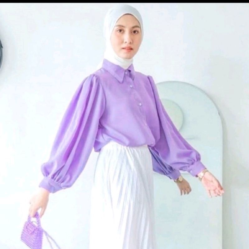 KEMEJA AUDRY RUFFI BASIC SHIRT/ LENGAN BALON