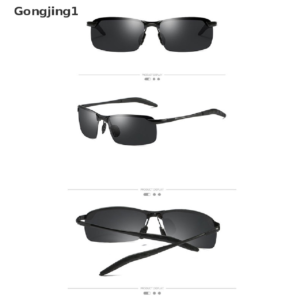 Gongjing1 Kacamata Hitam Polarized Photochromic Siang &amp; Malam Untuk Mengemudi / Memancing