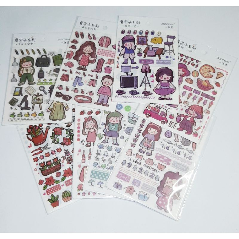 

Stiker Kertas 4pcs Seri Tema Boys and Girls