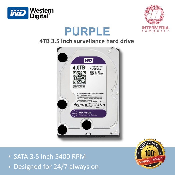 Harddisk CCTV WD Purple 4TB