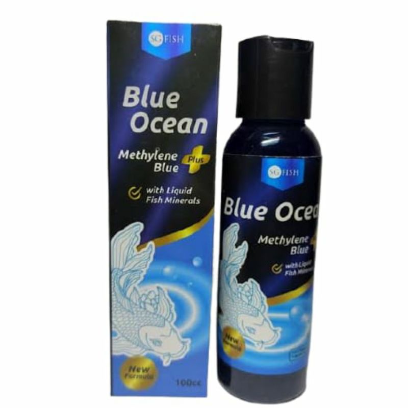 SG Fish BLUE OCEAN Methylene Blue Plus Obat Biru Ikan Hias