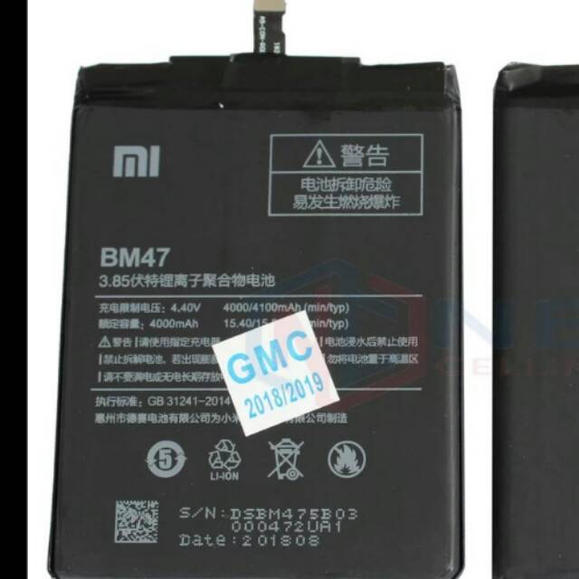 BATERAI- BATRE XIAOMI REDMI 3 - REDMI 3 - BM47 ORI