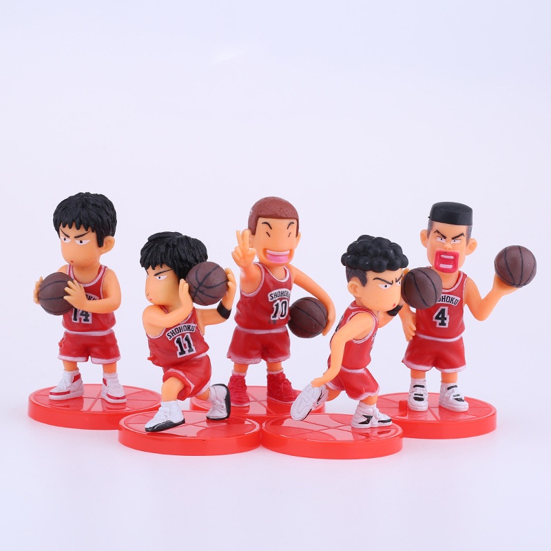 5pcs / Set Action Figure Anime Slam Dunk Sakuragi Hanamichi Untuk Topper Kue