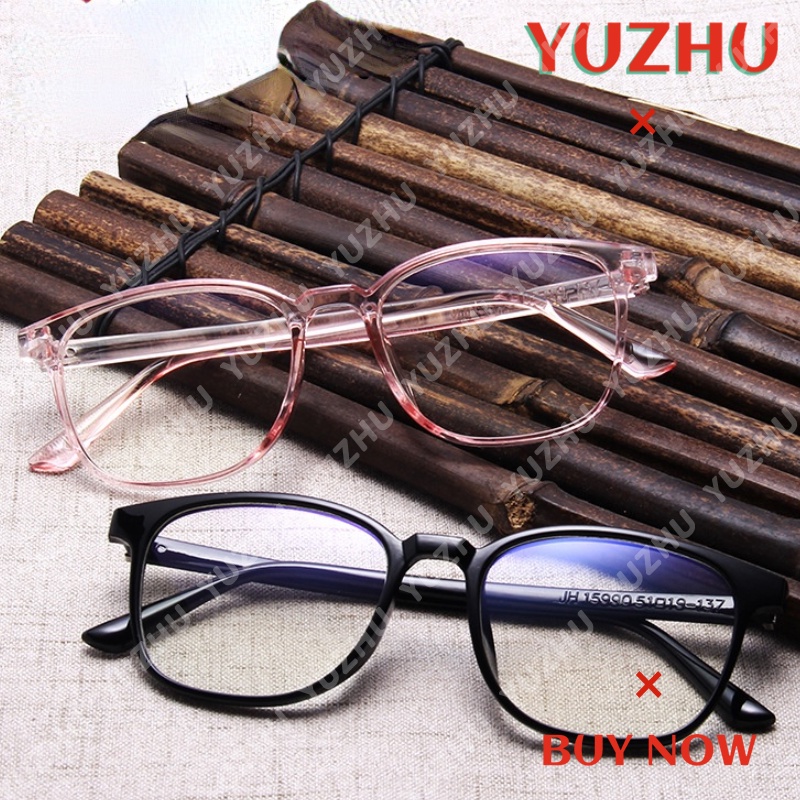 (YUZHU) 100% Anti Radiasi Kacamata Wanita Pria Frame Eyeglasses Anti Radiasi Lensa Transparan Kacamata