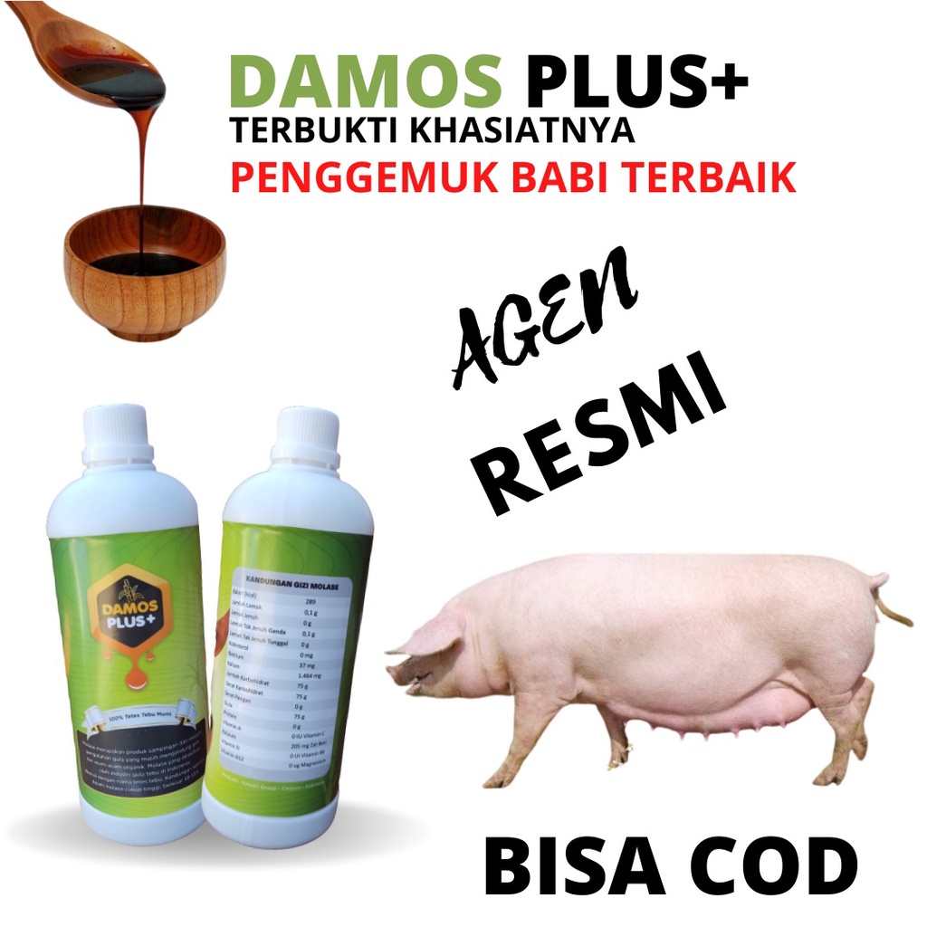 Jual Original Damos Plus Vitamin Penggemuk Hewan Ternak Babi Obat Cacing Untuk Babi Damos Plus