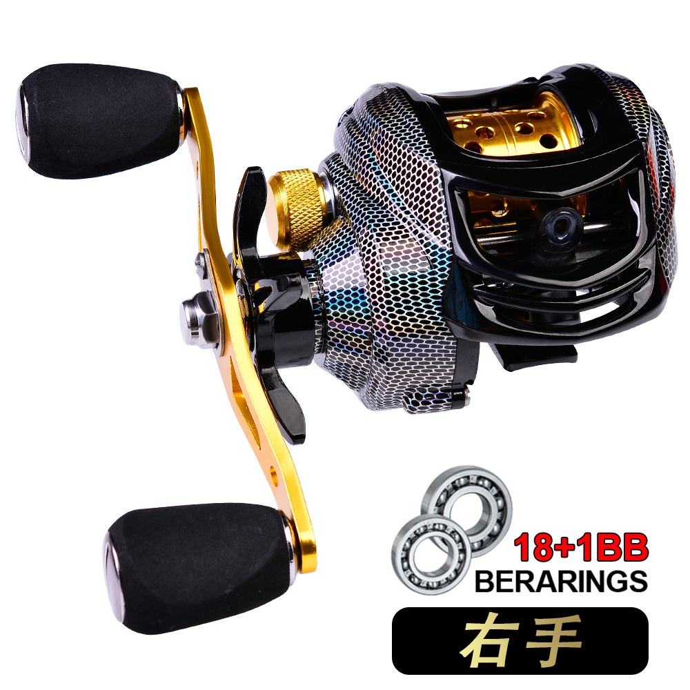 Reel Pancing 18 + 1bb Rasio 7.2: 1 Max Drag 10kg Untuk Outdoor