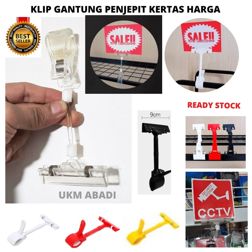 Klip Jepit Gantung Kertas Memo Kartu &amp; Harga Promosi Sebaguna Toko Supermarket 113178