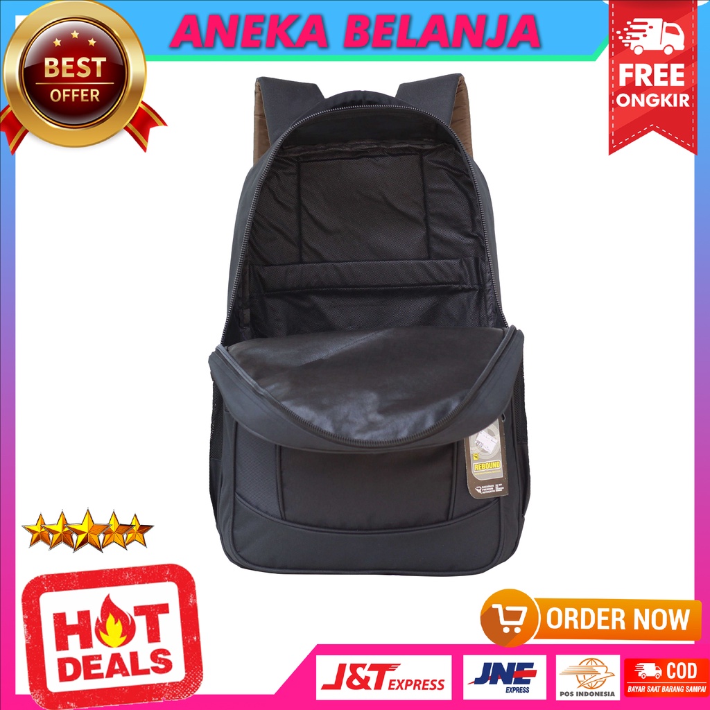 Tas Ransel Cowok Model Rebound Resleting Atas Backpack Murah Free Raincover Berkualitas Multifungsi