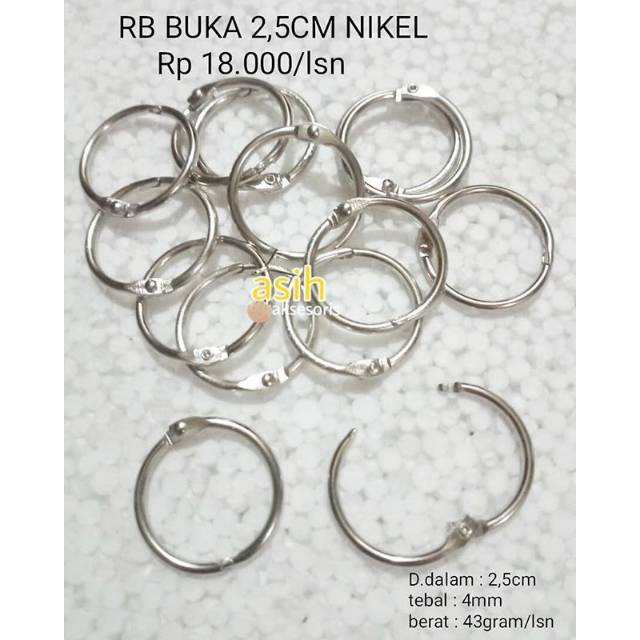 Ring bulat buka 2,5cm