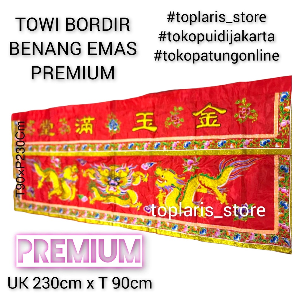 Towi Premium Full Bordir Benang Emas Taiwan 022