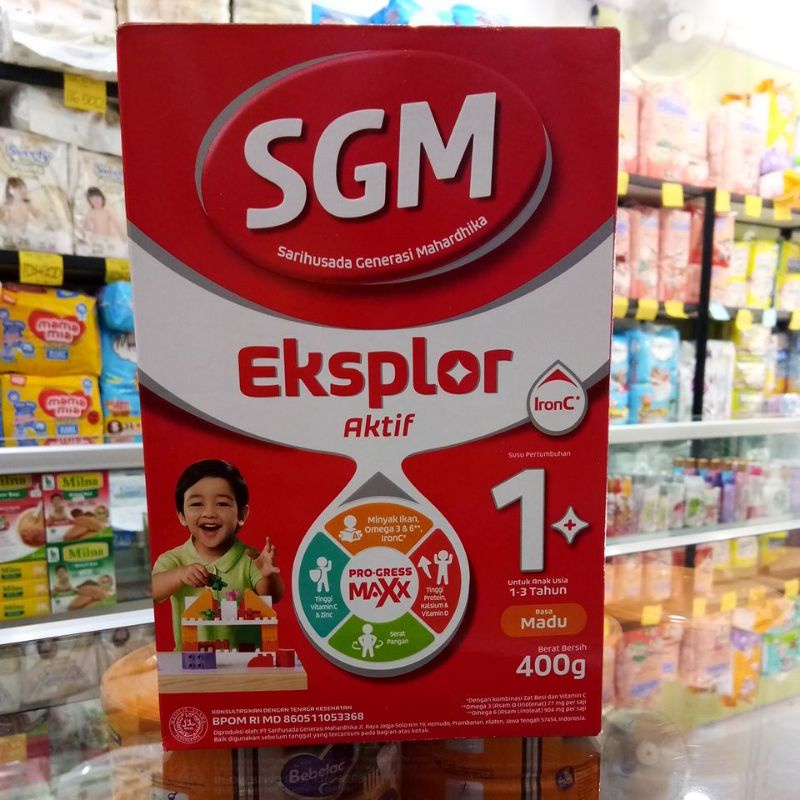 SGM EKSPLOR AKTIF PRO-GRESS MAXX IRONC 1+ MADU/VANILA 400GR