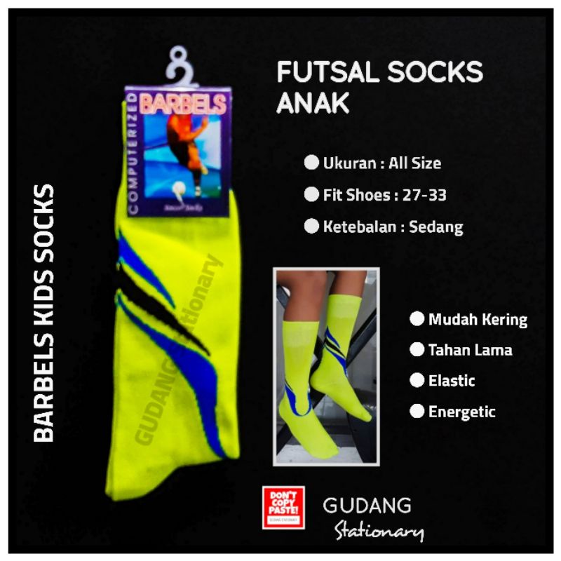 Kaos Kaki Futsal Anak BARBELS