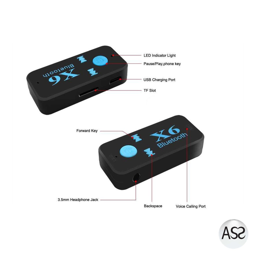 ASS Shop - Bluetooth Aux Audio Receiver Mobil - HQX6