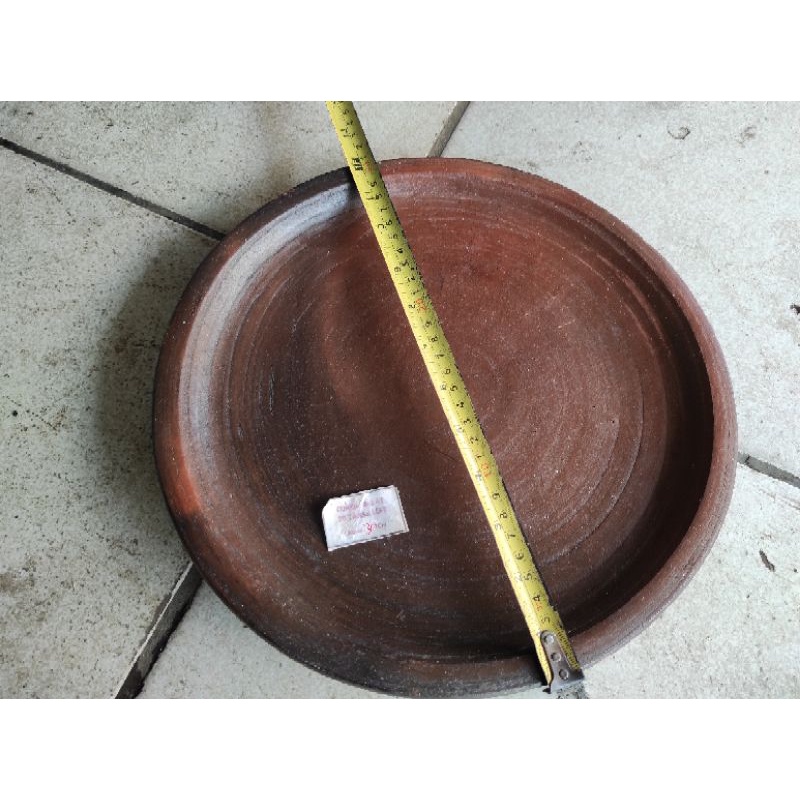 Cobek/coet Tanah liat uk 30 cm + ulekan tanah liat