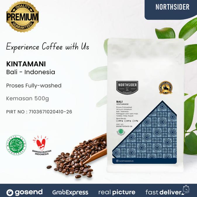 

[ COD ] BIJI KOPI ARABIKA BALI KINTAMANI WASHED - 500GR NORTHSIDER COFFEE TERMURAH Kode 1304