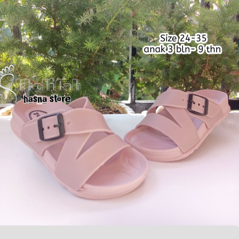 Sandal Anak Slop Silang Perempuan Terbaru Dulux 270d/c