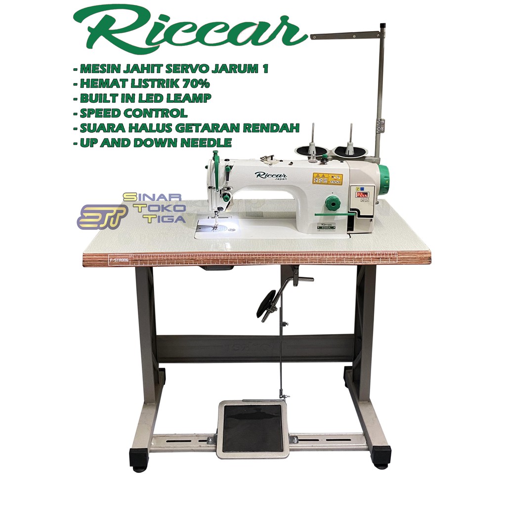 RICCAR 9300 A MESIN JAHIT PEMULA SERVO DIRECT DRIVE OTOMATIS HIGH SPEED INDUSTRI  9300A