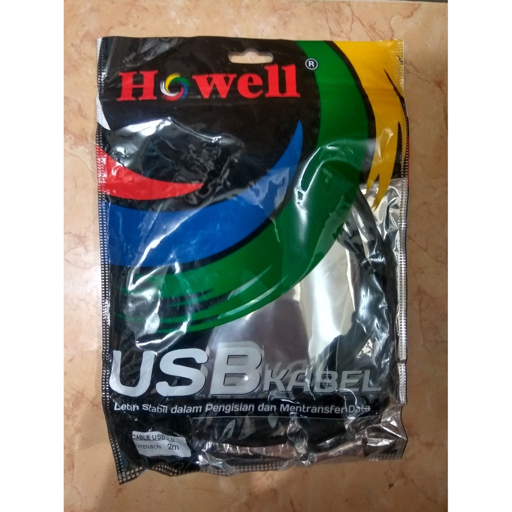 Howell USB 2.0 Extension 2m Cable Kabel Ekstension