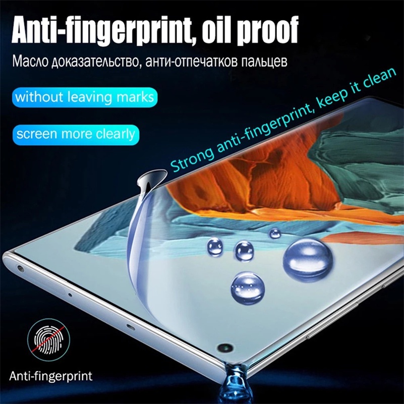 Pelindung Layar Hydrogel Soft Film Full Screen Protector For Samsung A22 A32 A12 A13 A03s A03 A73 A53 A33 A23 M23 M52 A02s M32 M22 A72 A52 A52s A50 A50s A30s A30 A20 M02s A02 M02 A31 S10 S20 S21 FE S22 Plus Ultra Full Cover Soft TPU Screen Protector Film