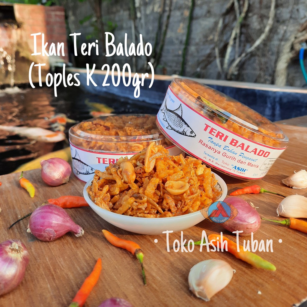 

Ikan Teri Nasi Balado / Teri Kacang Balado / Teri Medan Balado Toples 200gr (Matang) - Toko Asih
