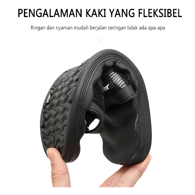 【 COD &amp; Kirim Hari ini 】- SANDAL PIRA / SENDAL PIRA / -Sol gelombang-Sendal Pria Kekinian / Sendal Pria Casual  Yang baru Flip flop Bernapas Sandal pria sandal jepit sandal kasual trendi Hitam dan putih di luar ruangan Rumah