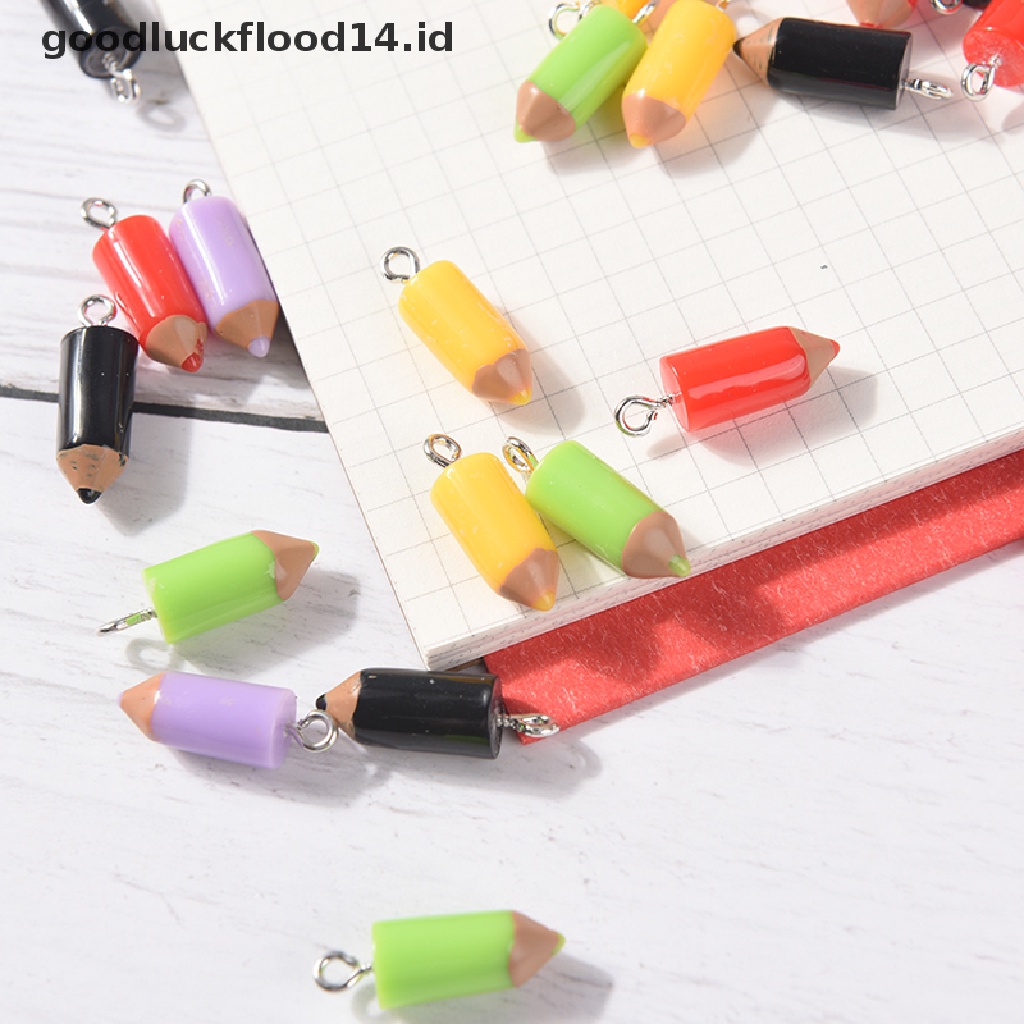 [OOID] 10PCS Mixed Pencil Jewelry Crafts Charm Pendant Keychain Necklace DIY Finding ID