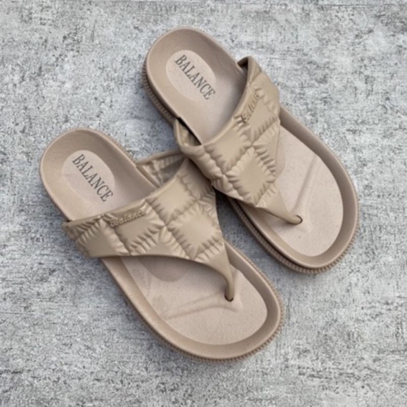 Sandal jepit jelly karet wanita wedges Balance terbaru kekinian sendal karet perempuan import nyaman